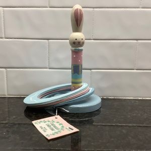 Rabbit Wood Ring Toss w/3 Rings